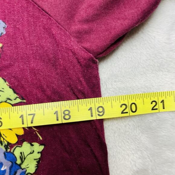 Tiny Anthropologie Ashlee Top Womens M Burgundy Floral V-Neck 3/4 Sleeve Boho - Picture 5 of 8